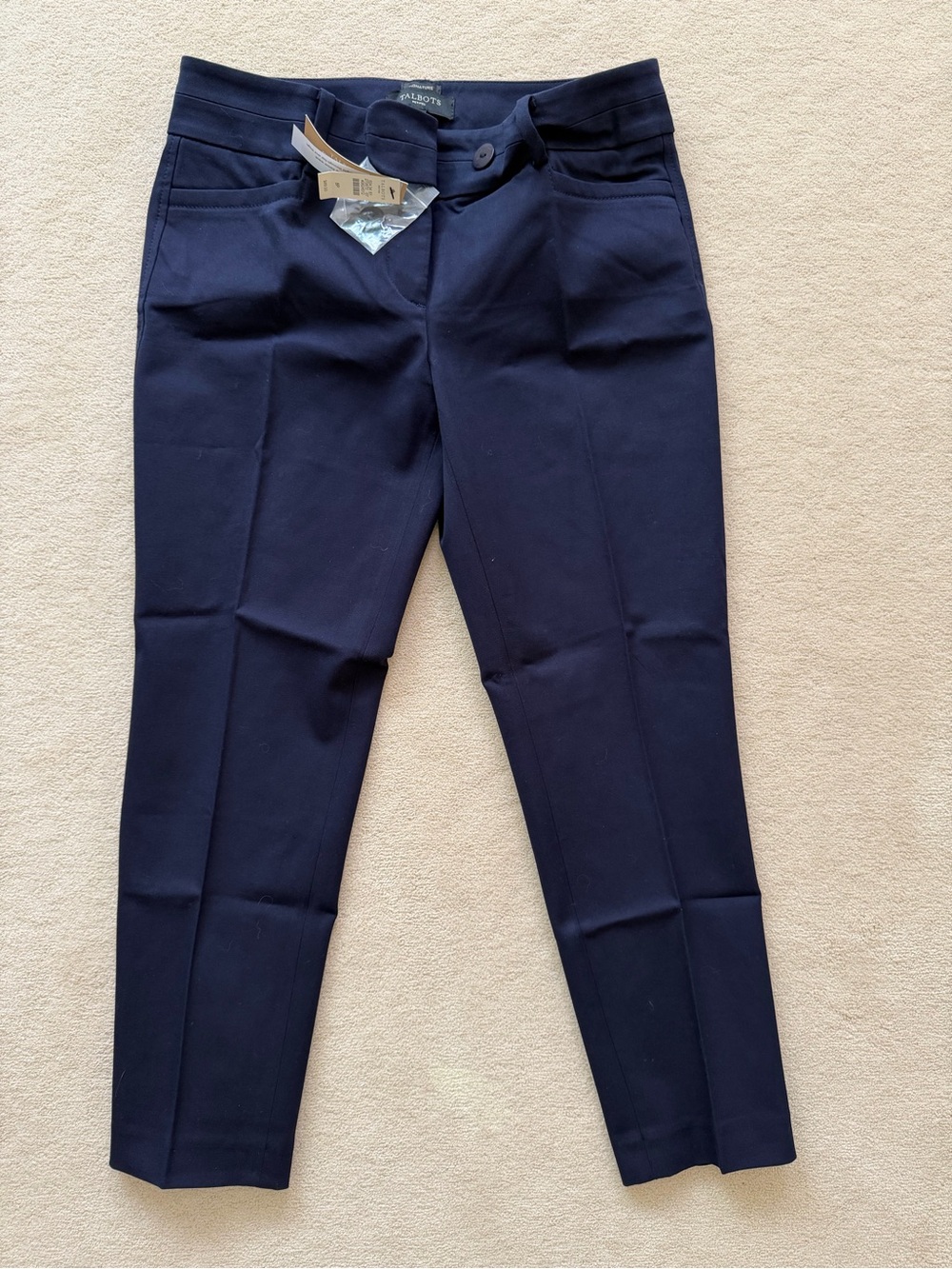 Talbots Navy Cropped Ankle Pants